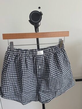 Classic Navy Gingham Women’s Shorts